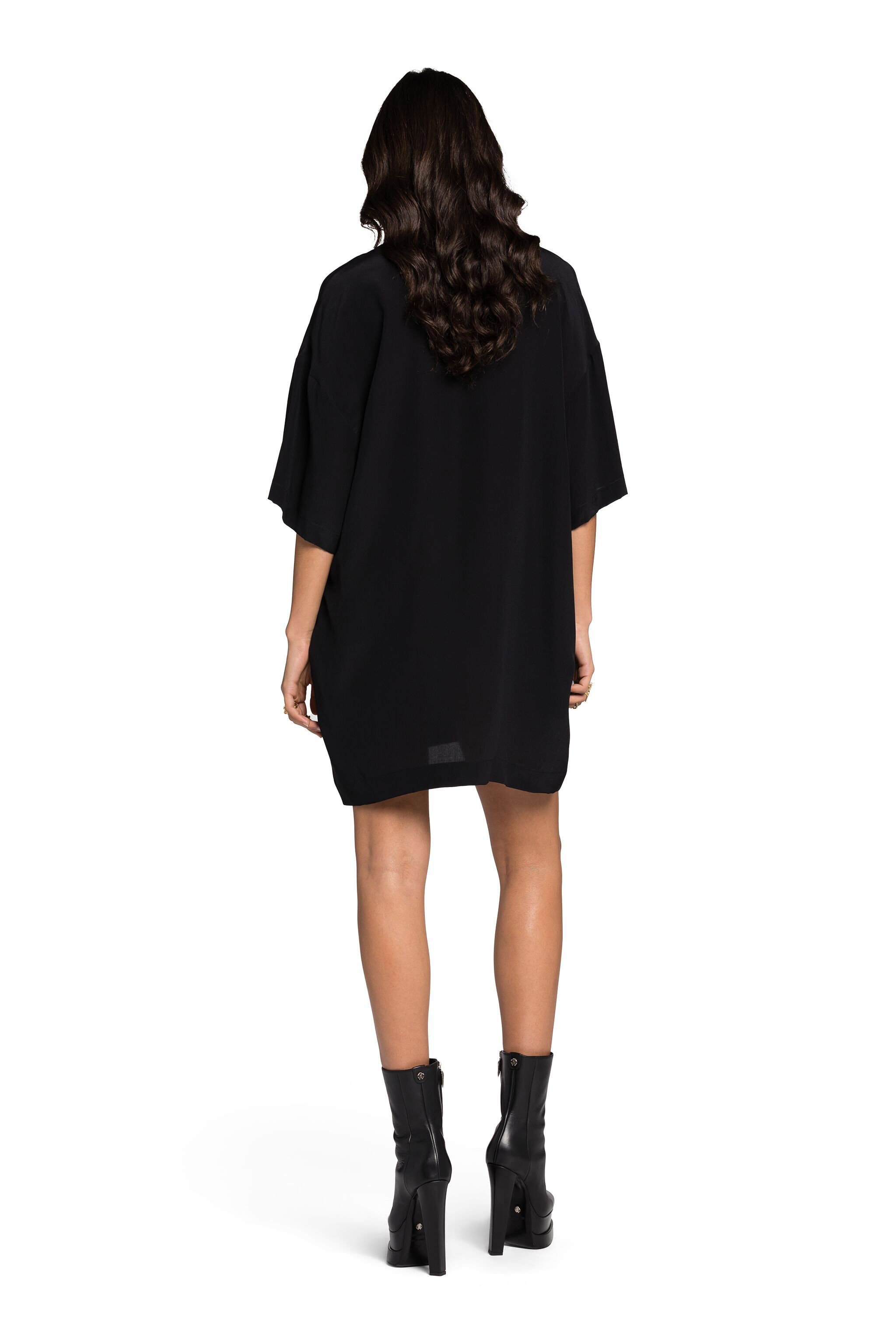 RC Silk Mini Dress Noir KOT10G-SY007