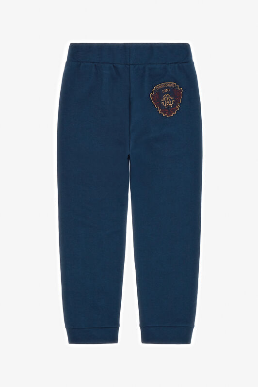 JU Cotton Sweatpants With RC Crest Blue TJT20G-CF050