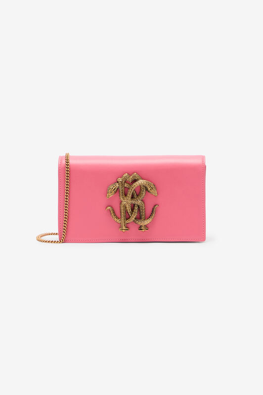 RC Shoulder bag with Monogram Mirror Snake Fuchsia SKB112-PZ172