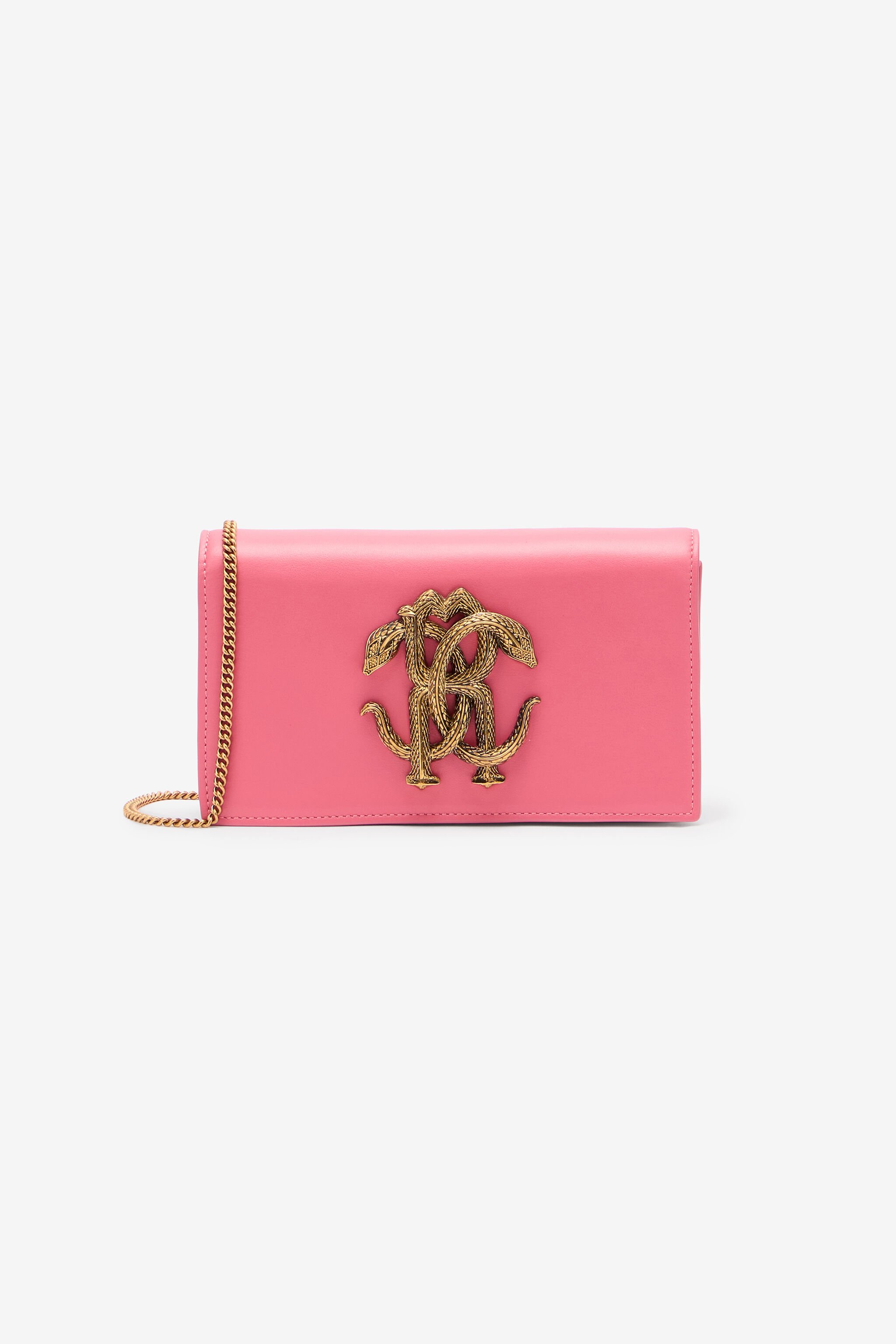 RC Shoulder bag with Monogram Mirror Snake Fuchsia SKB112-PZ172