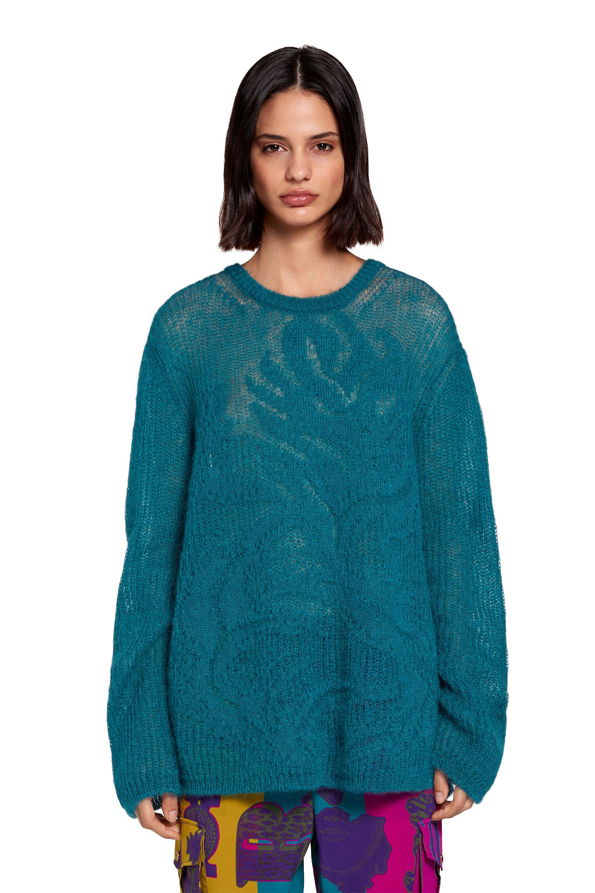 RC Abstract-pattern jumper Azul LQM690-MA006