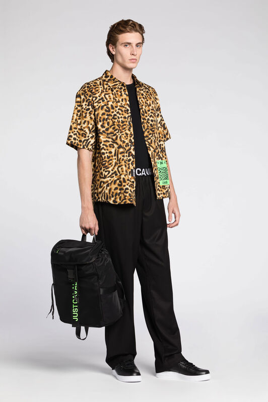 JC Just Cavalli Rucksack mit Logo-Print Schwarz Q62346-Q1249