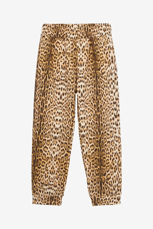 JU Sport Pants With Jaguar Skin Print Light Brown UJT23L-5OO52