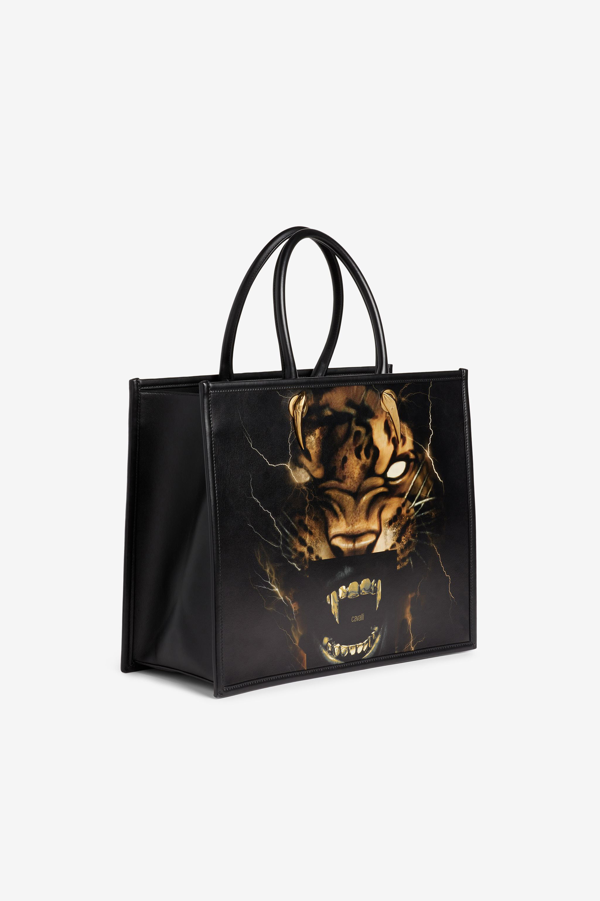 RC Borsa shopper con stampa Tiger Teeth NEW TIGER/FLAG NQB00I-PZ896