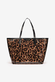 ${brand} Animal Print Shopper Bag with Pouch ${colorDescription} ${masterID}