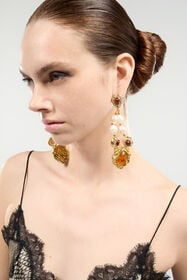${brand} Boucles D’Oreilles Lustre Dorées ${colorDescription} ${masterID}