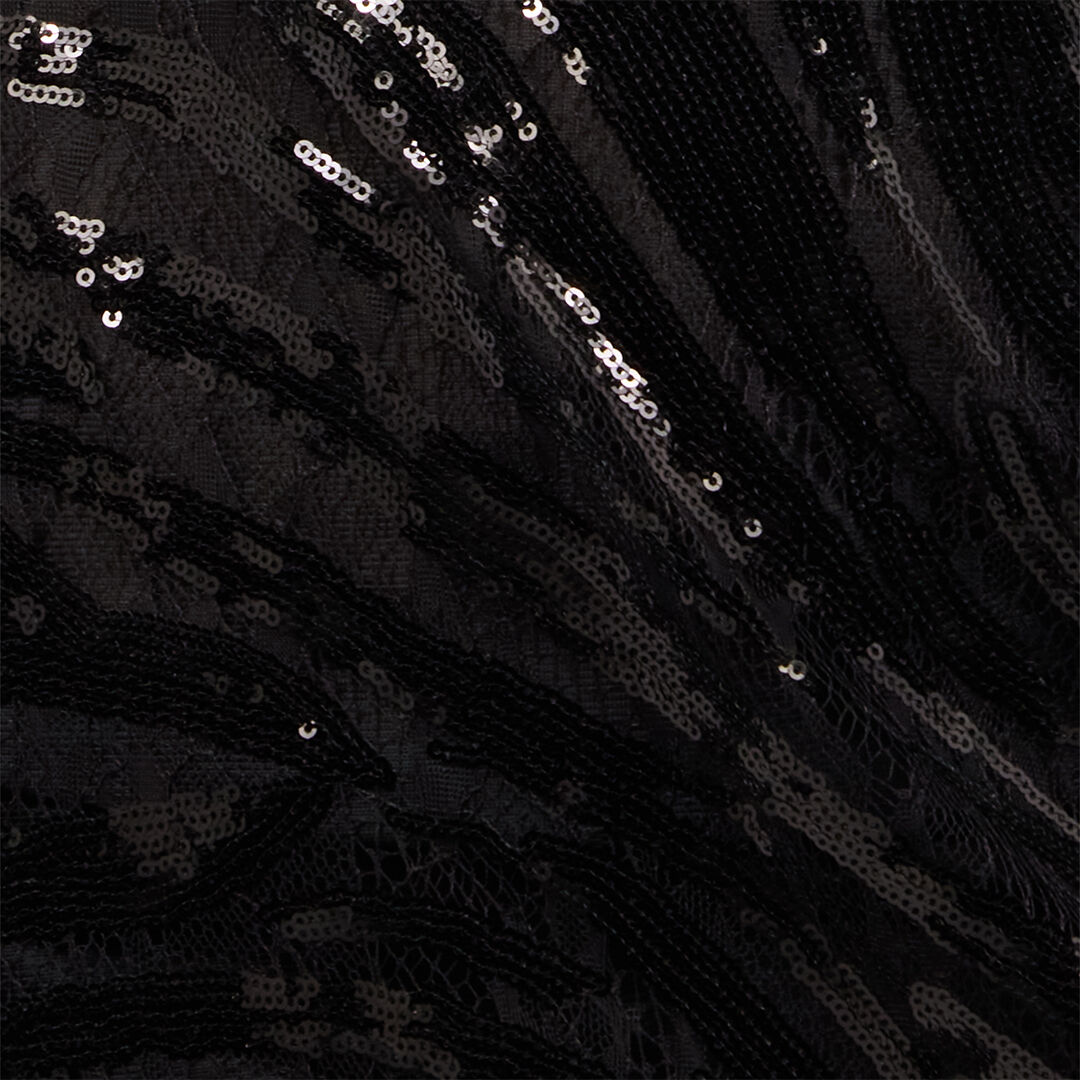 JC Robe Vaporeuse Avec Motif Zebra Pailleté Noir UFT182-UF248