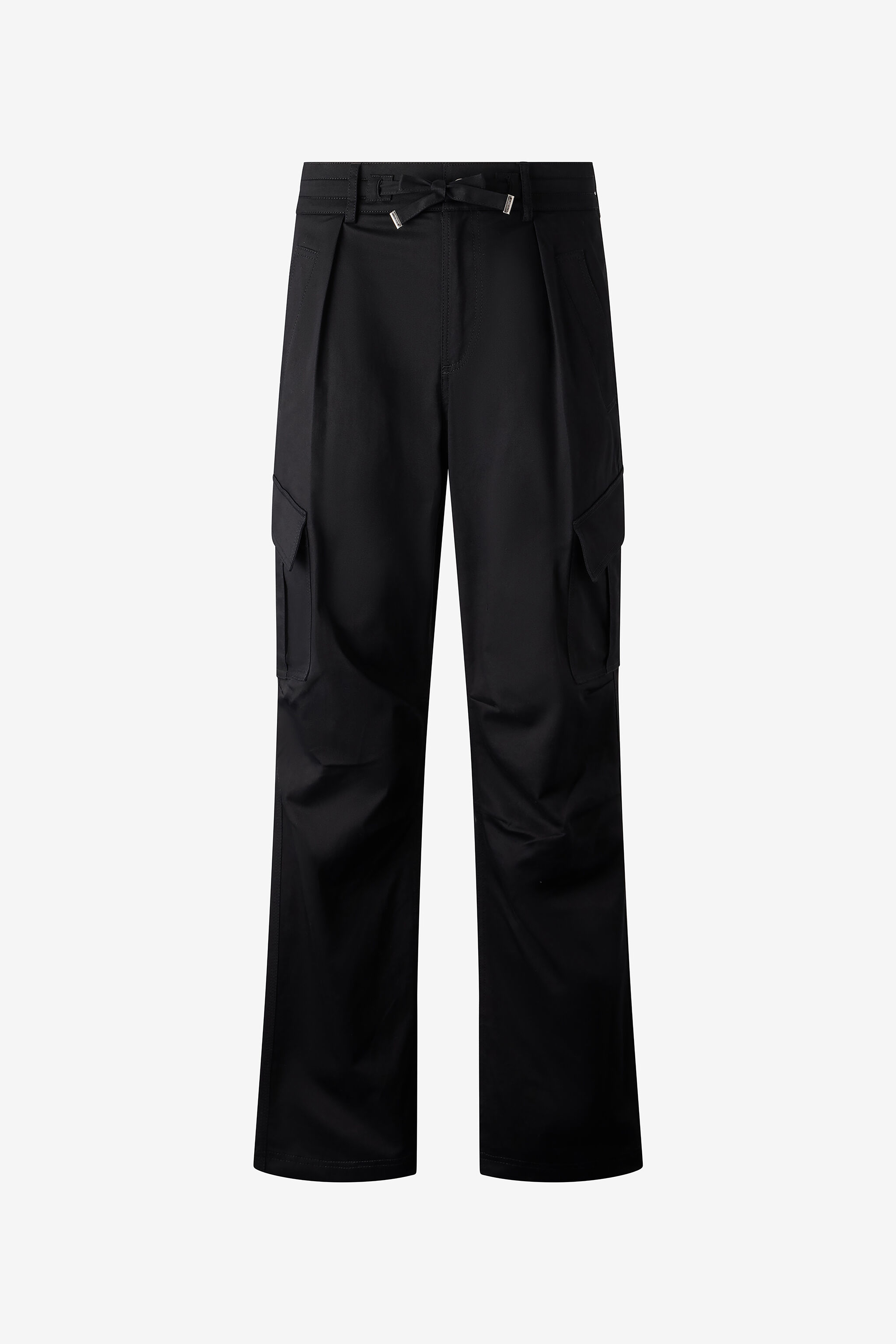 RC Stretch Cotton Pants With Drawstring Black URT235-FN061
