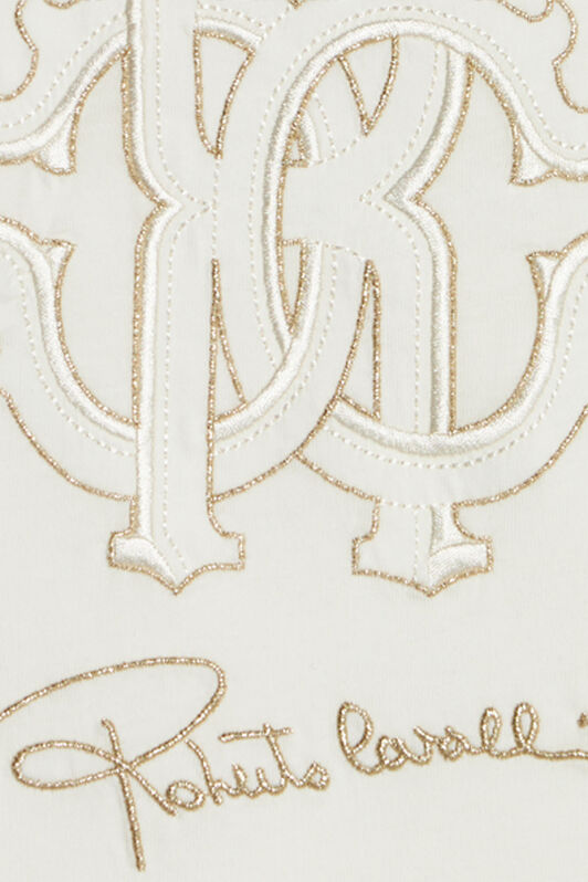 JU T-Shirt Avec Monogramme RC Et Logo Brodés MILKY WHITE UJT62C-JD001