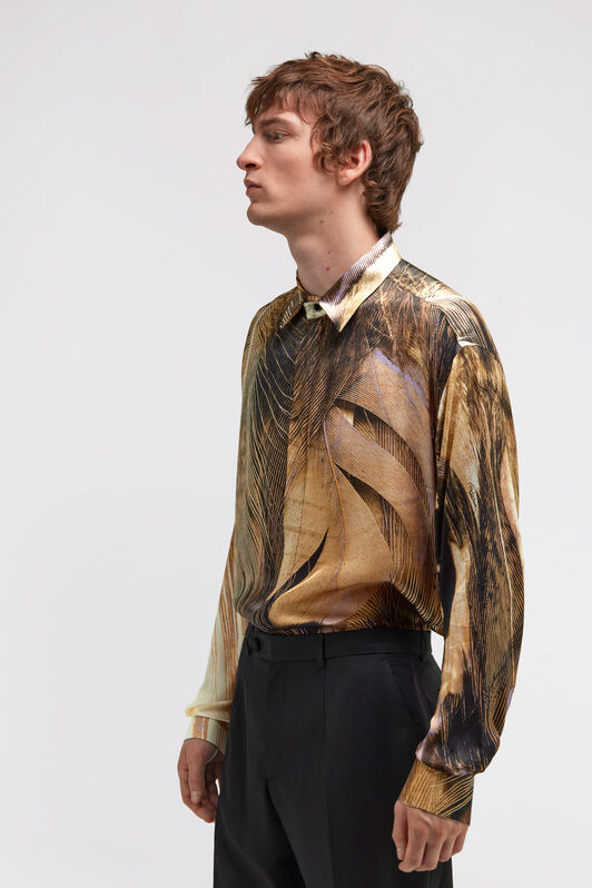 RC Camisa oversize con estampado Savage Marrón SMT720-6DL73