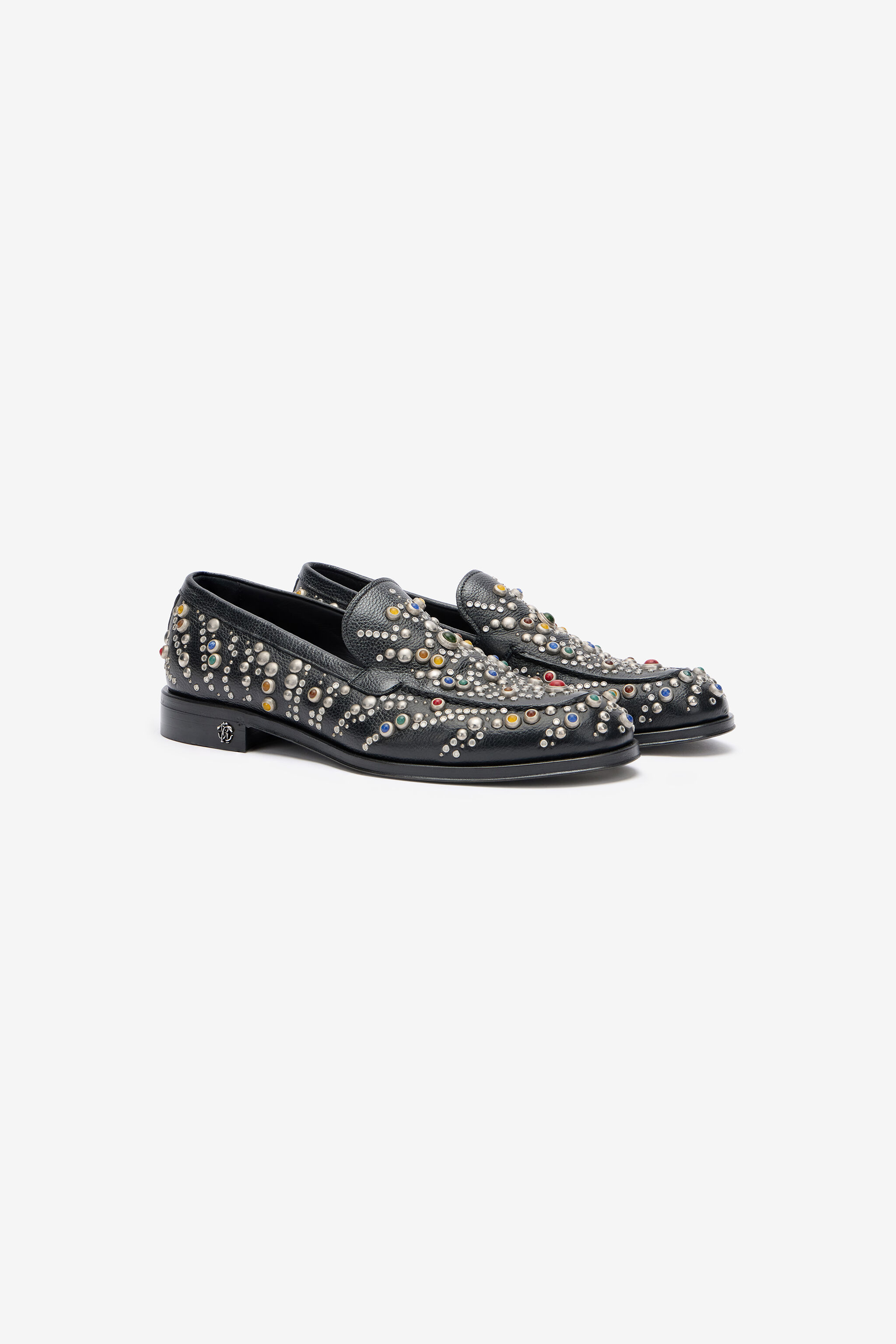 RC Loafers with Studs and Stones Noir VRS004-PZB05
