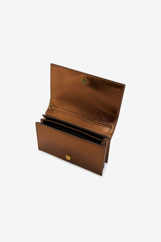 RC Shoulder bag with Monogram Mirror Snake Bronze SKB112-PN199