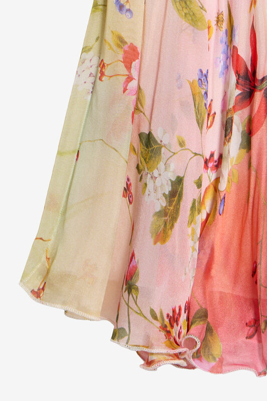 JU Miami Flowers Print Dress GREEN/FUXIA WJT11I-CTR64