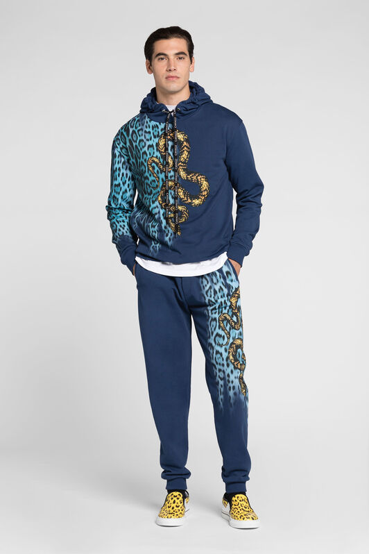 RC Animal-print cotton track pant RC Animal-print cotton track pant Dark blue QRT25B-CF050