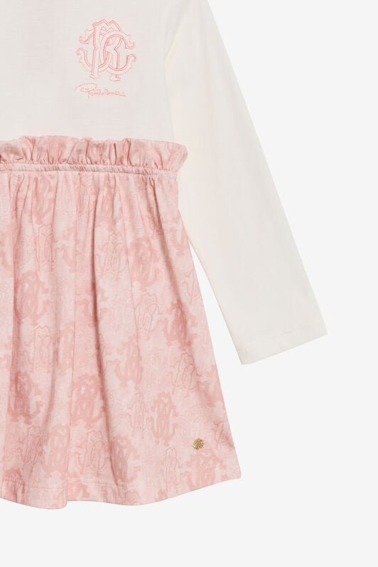 JU Monogram RC Print Cotton Dress MILKY WHITE TJT106-JD001