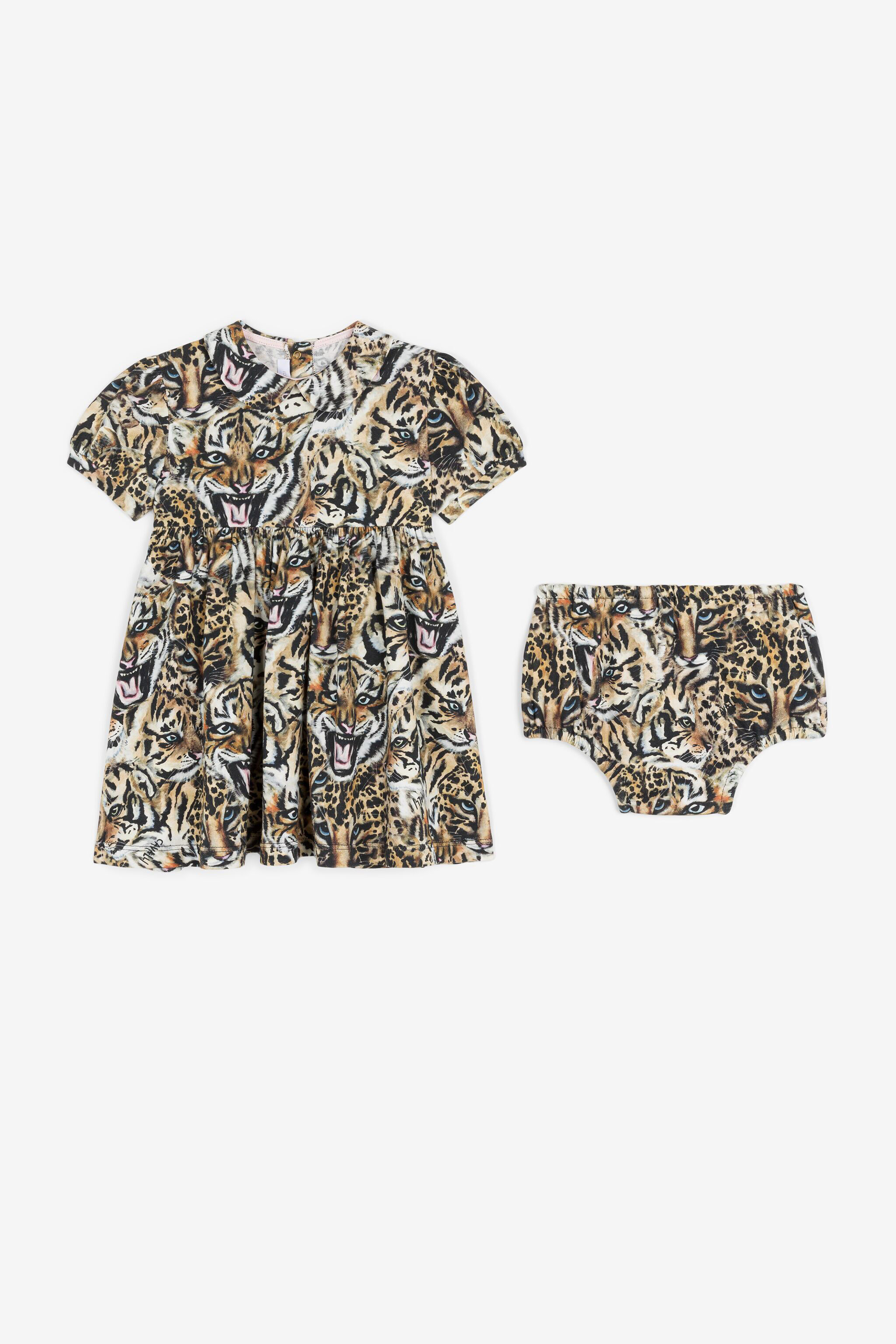 JU Tiger-Print Dress And Shorts Set Light brown NJT152-JMC57