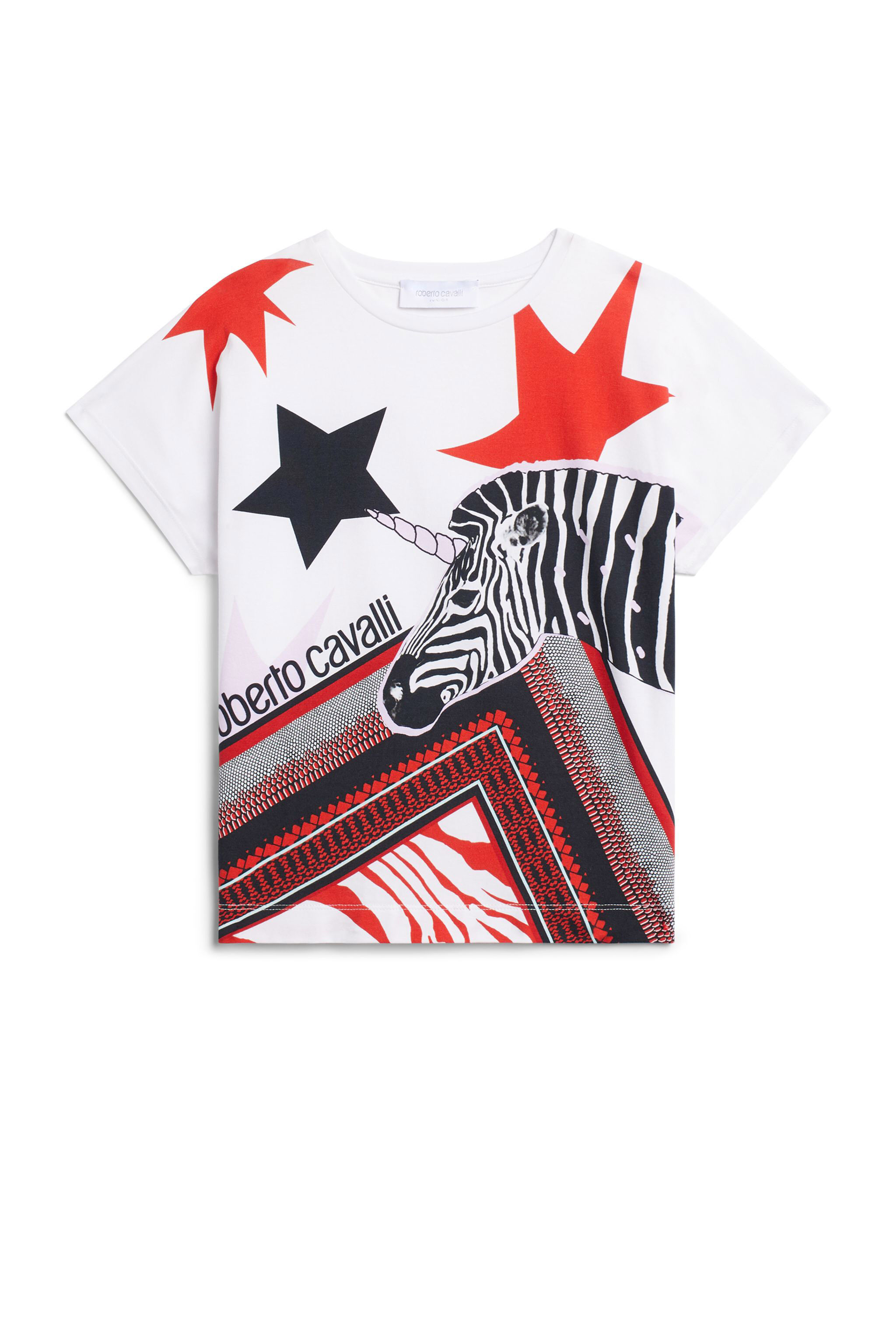 JU T-shirt à imprimé Zebra Foulard RED/MULTICOLOR IJT600-JMQ74