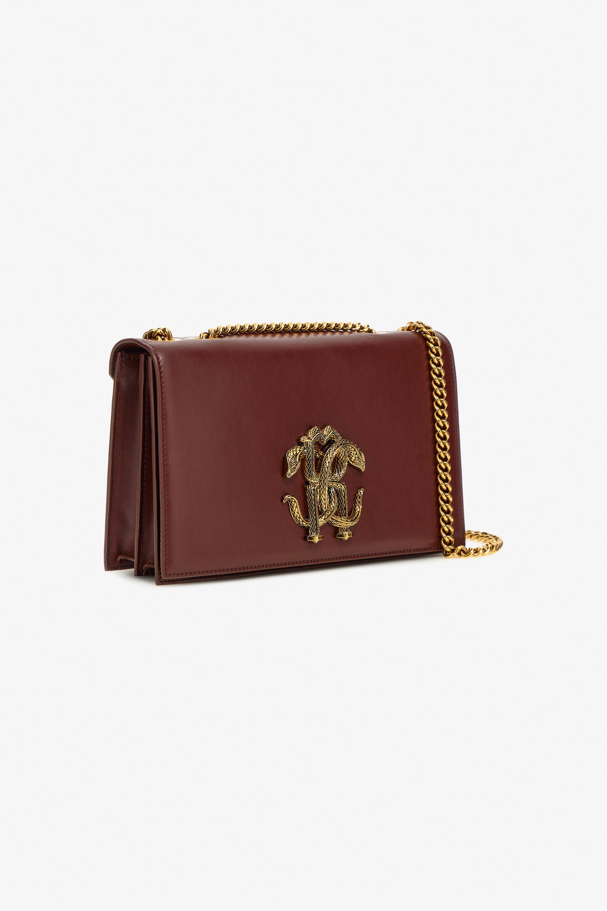 RC Shoulder bag with Monogram Mirror Snake Brown SKB120-PZ172