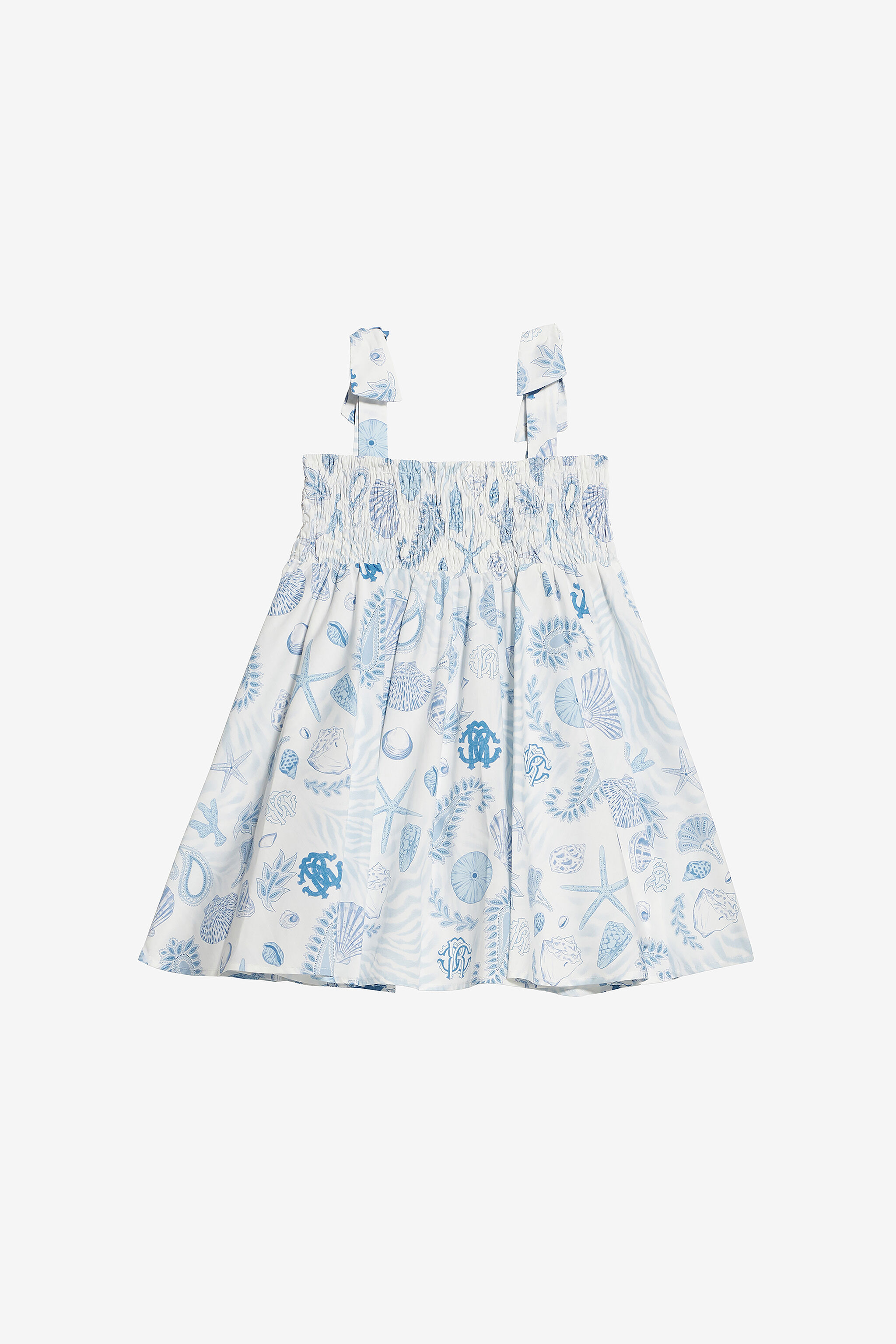 JU Abito Con Stampa Marina E Monogram RC Azzurro UJT112-7MO39