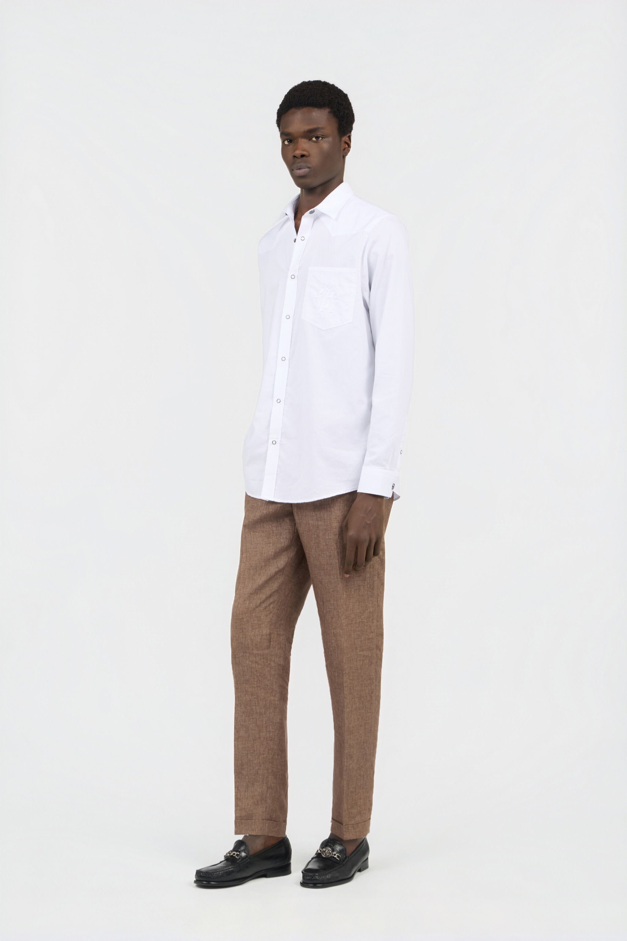 RC Camisa Blanca de Algodón con Monogram RC WHITE SOT70H-FN053