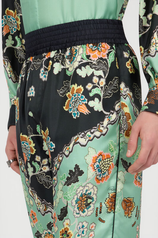 RC Kimono Print Trousers RC Kimono Print Trousers DARK GREEN/BLACK XNT265-4QT25