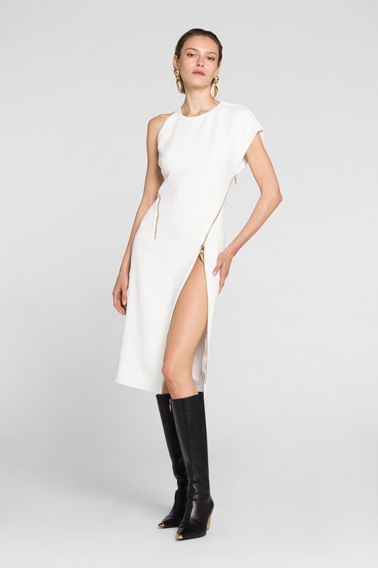RC Robe zippée asymétrique WHITE OQT102-HR005