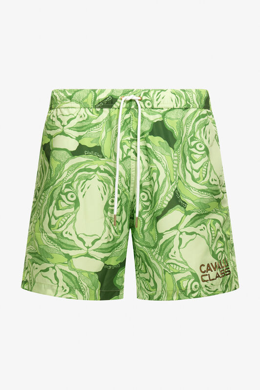 CL Badehose mit Tiger-Print Grün SXH00A-5LN01