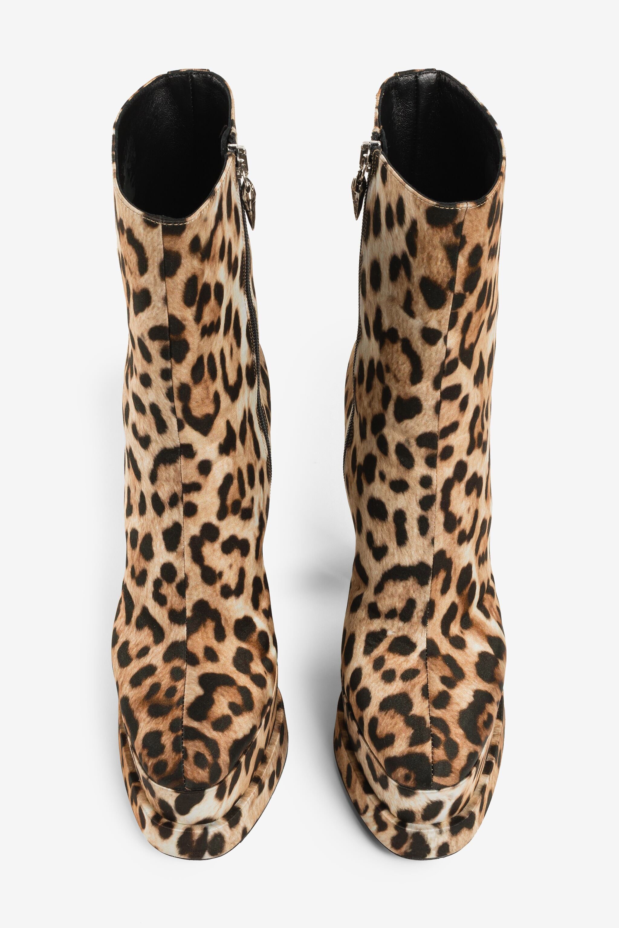 RC Jaguar-Print Platform Boots Light Brown RKS010-SE180