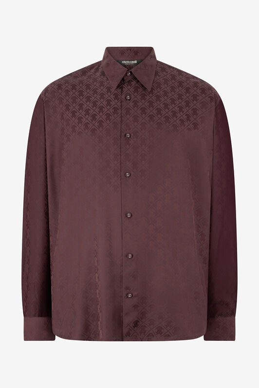 RC Silk Blend Shirt with All-Over Monogram RC Silk Blend Shirt with All-Over Monogram Purple VRT711-RK010