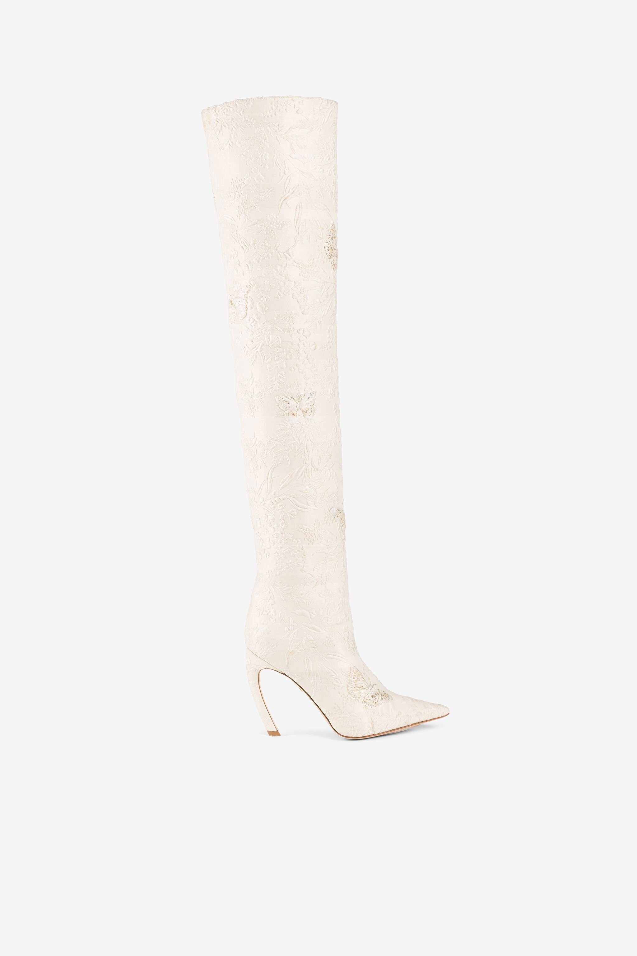 RC Tiger Tooth brocade 105mm boots Ivory QWS014-FT228