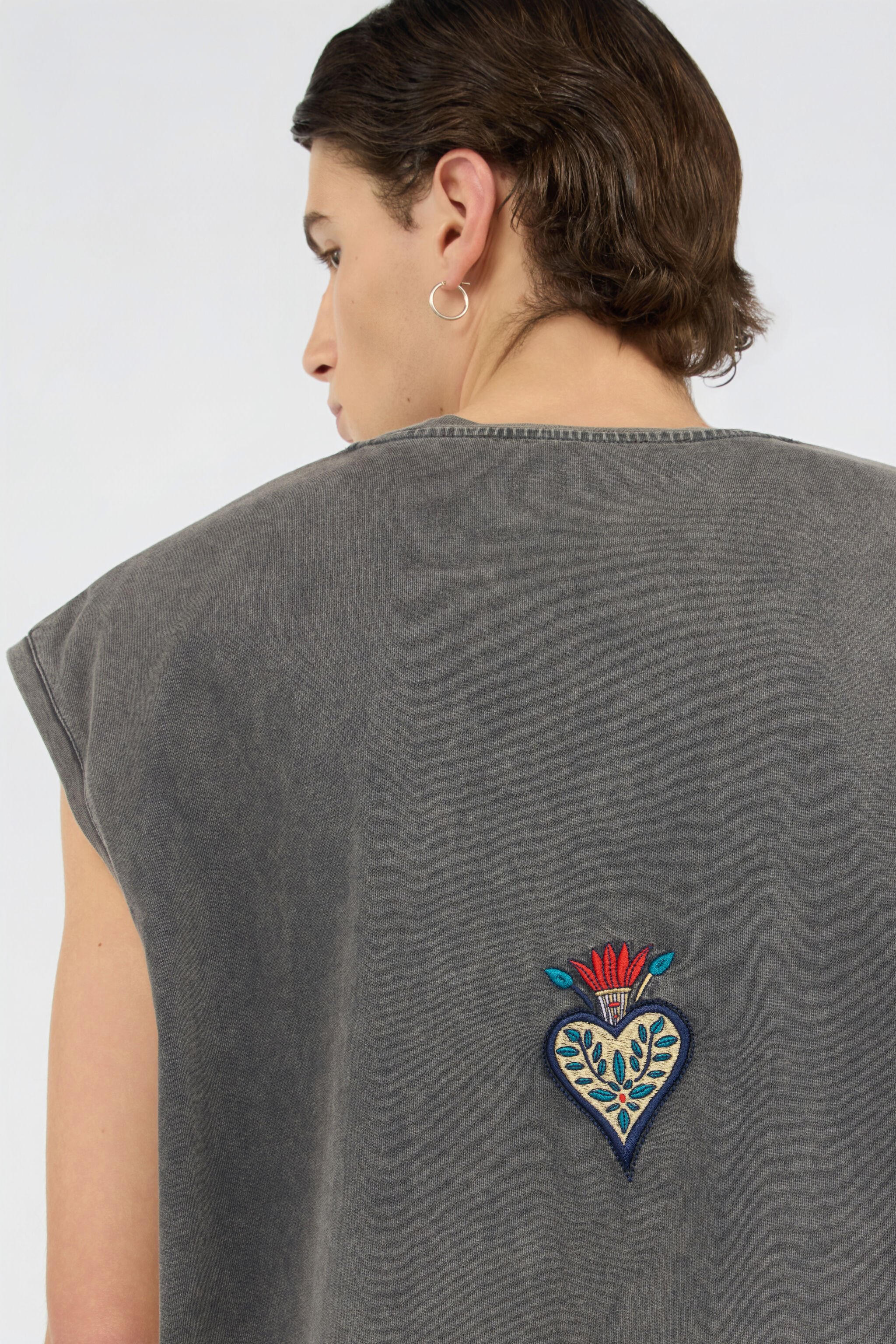 JC T-shirt Grigia Con Logo JC T-shirt Grigia Con Logo BLACK WFT066-WF096