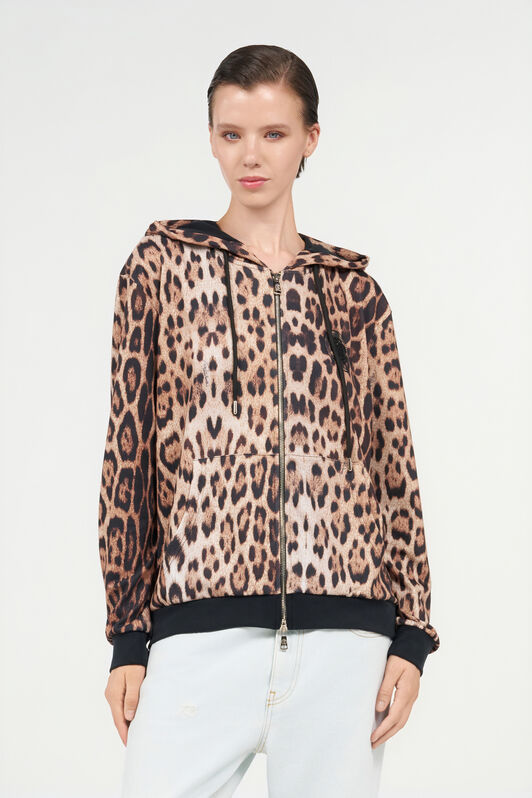 RC Leopard Print Sweatshirt JAGUAR QOT66B-2OG34