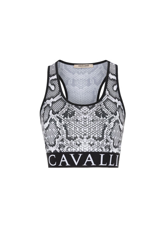 RC Python-Print Crop Top White IST60A-LNE11