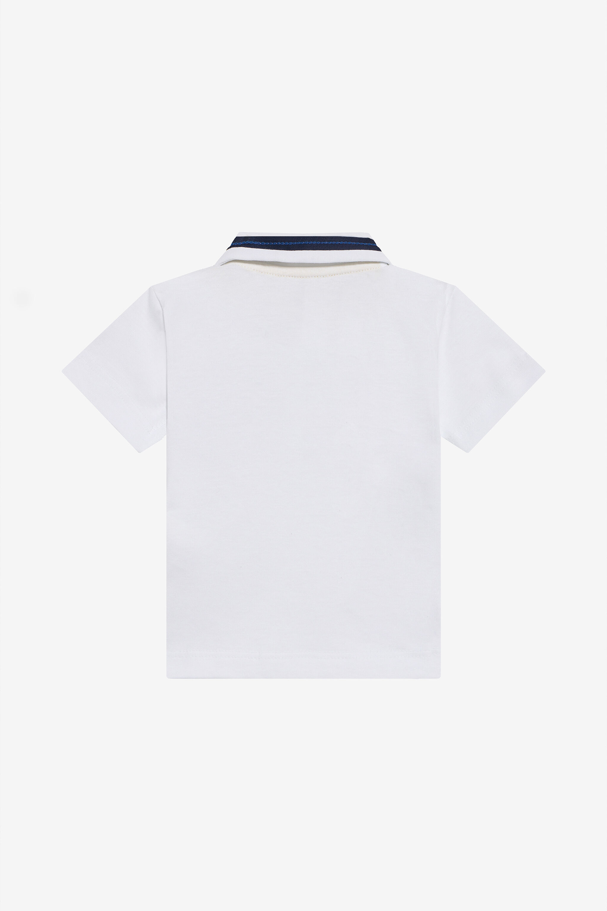 JU Weißes Poloshirt mit Monogram RC-Stickerei OPTICAL WHITE TJT644-JD001