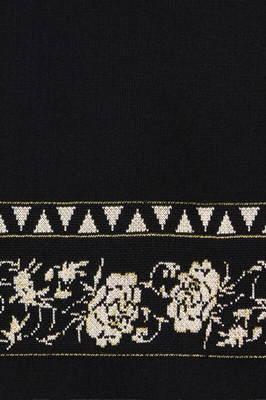 RC Knit Polo Shirt with Jacquard Motif RC Knit Polo Shirt with Jacquard Motif Black VNM640-MQ027