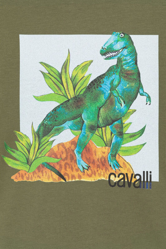 JU Felpa con stampa dinosauri JU Felpa con stampa dinosauri Verde QJT924-CF050