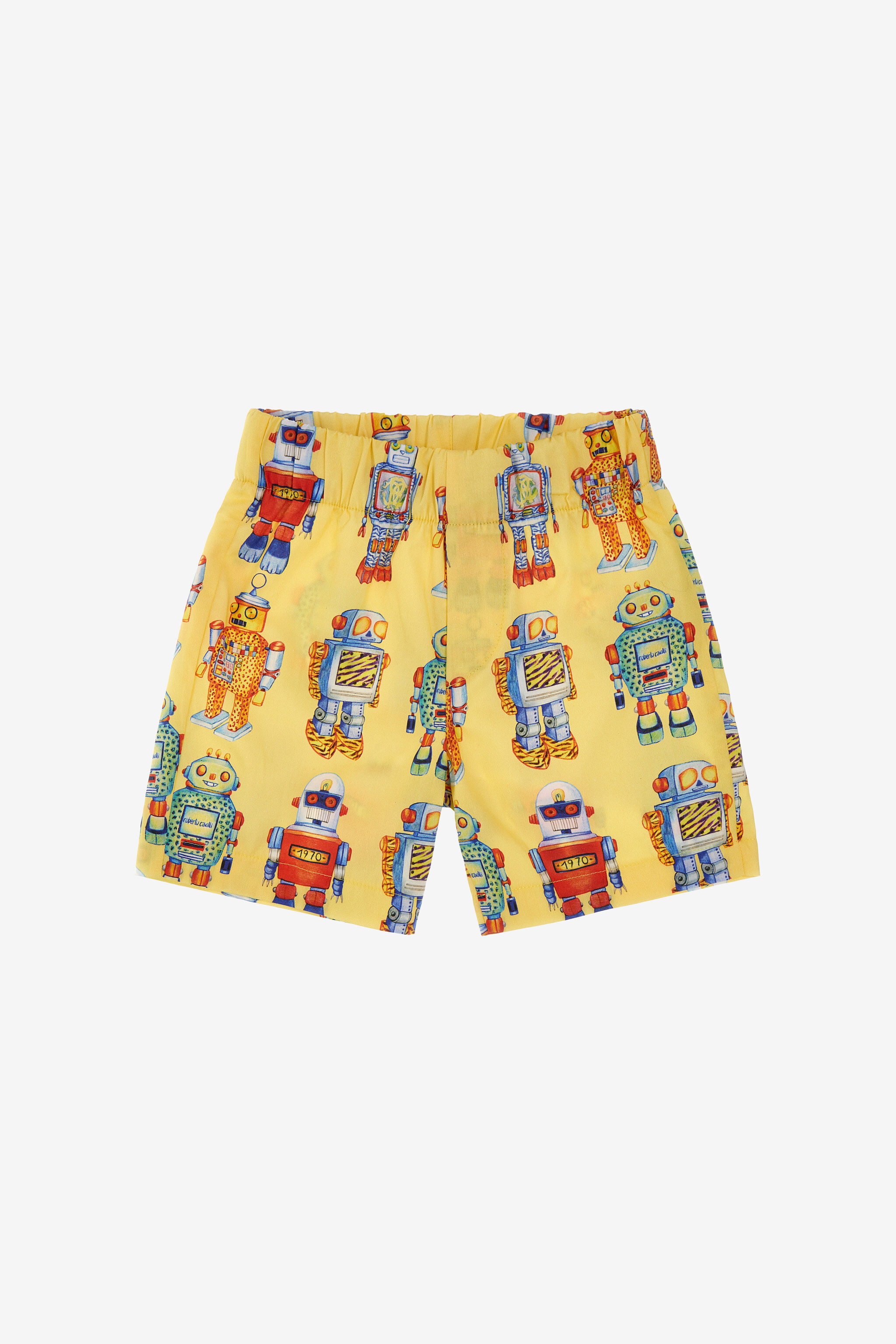 JU Shorts with Robot print Jaune SJT218-4FI71