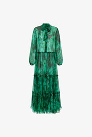 RC Malachite Print Maxi Dress Green TKT146-CKN06