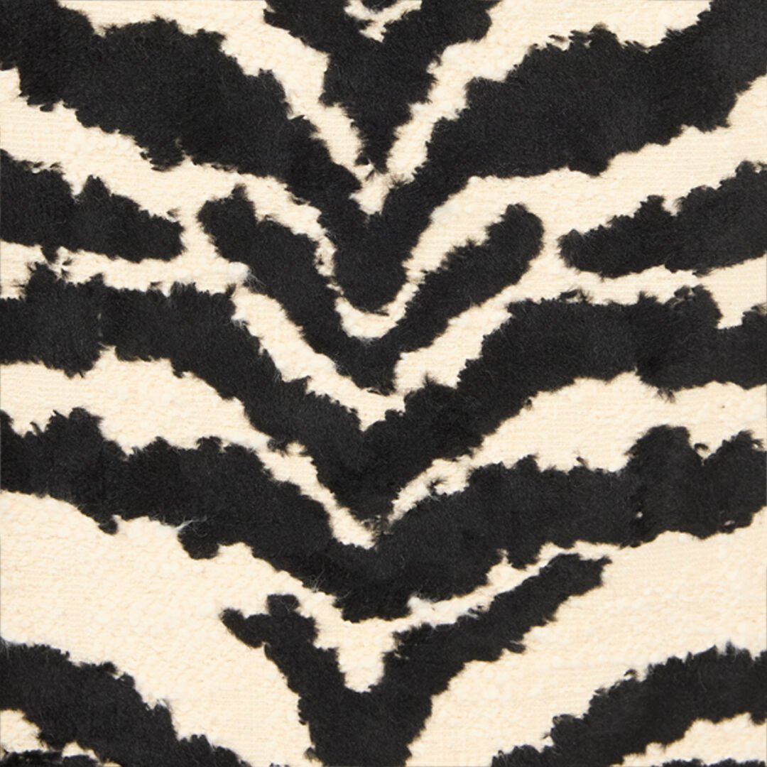 RC Coat With White Tigress Print Black/White UKT504-DJ088