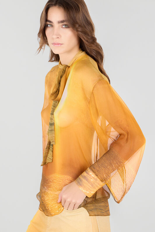 RC Woman Silk Shirt Orange UWT712-CKN97