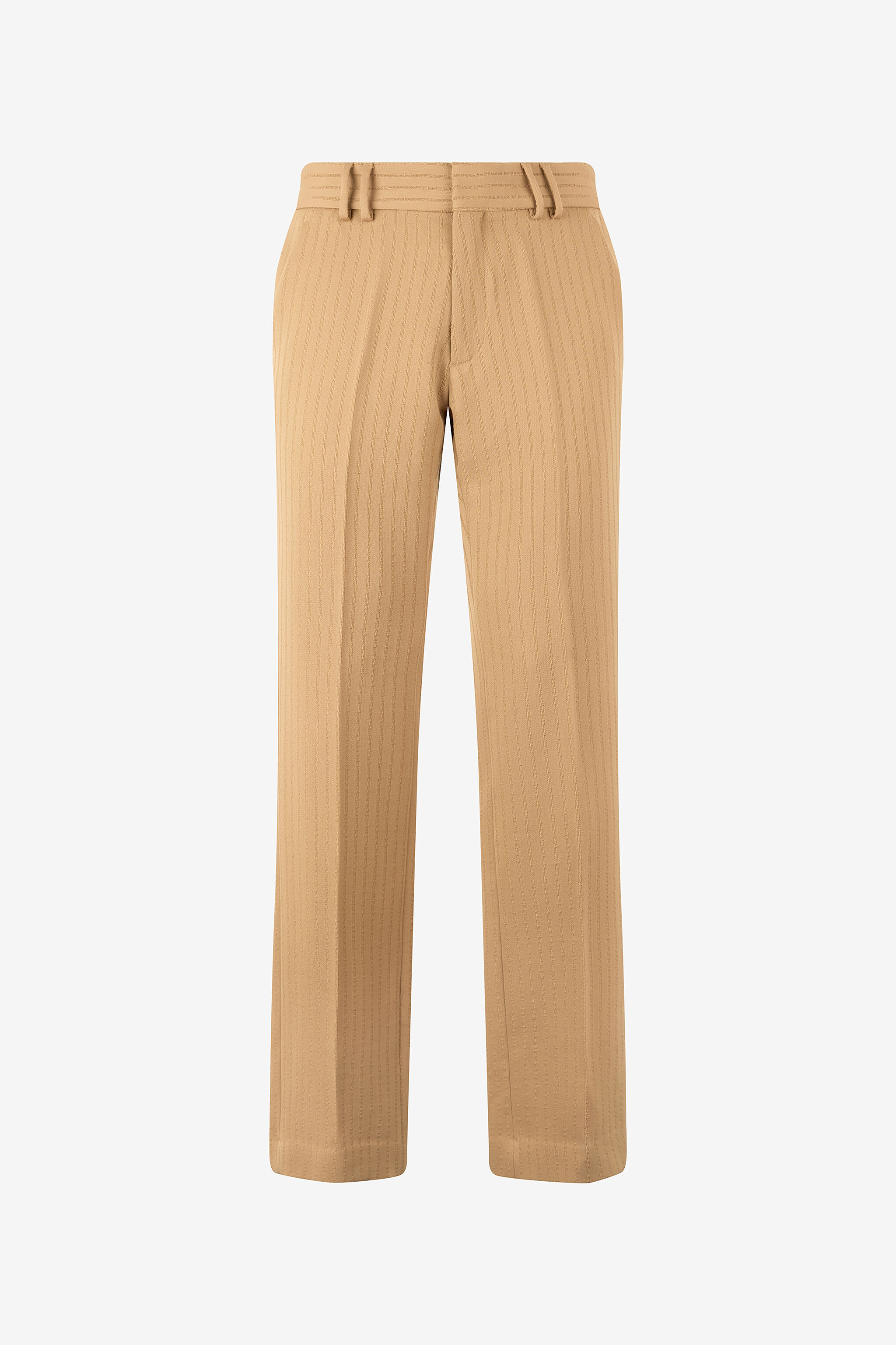 RC Striped Virgin Wool Pants Light Brown VRT226-GE003