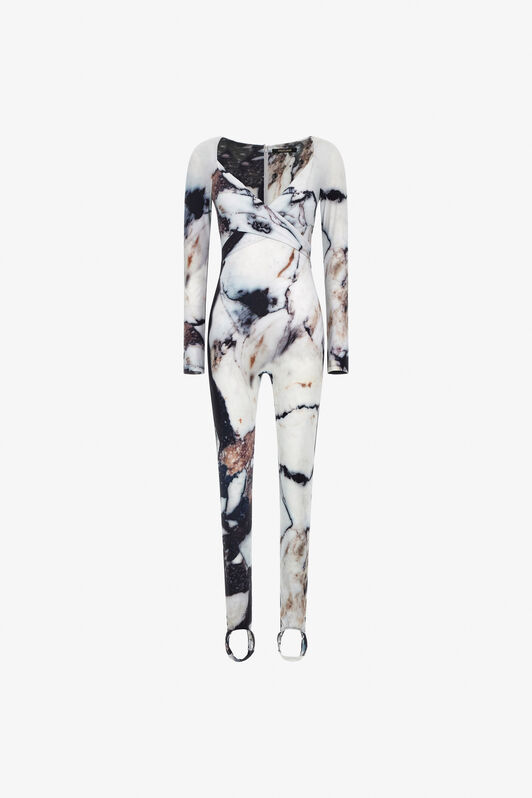 RC Marble Print Jumpsuit Black/White TWT134-LNN18