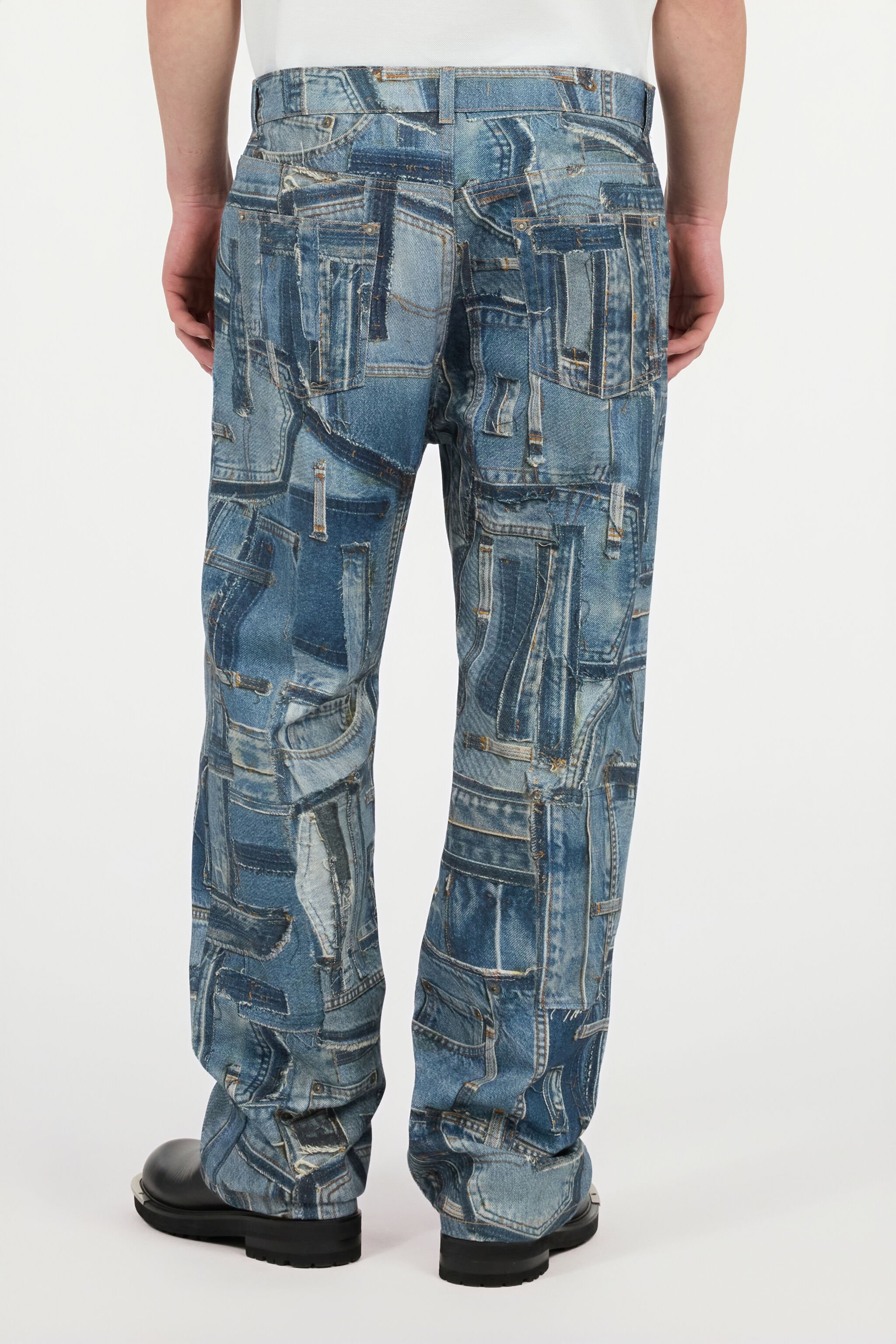 RC Collection capsule de jeans Patchwork Bleu UMJ210-VT001