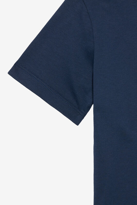 JU Blue T-Shirt with RC Monogram and Logo NAVY VJT60G-JD001
