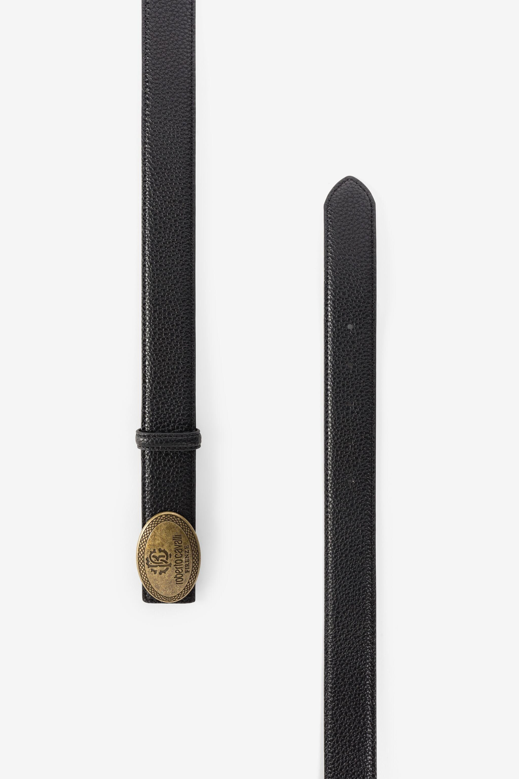 RC RC Monogram-Engraved Belt Black JSC002-AB001