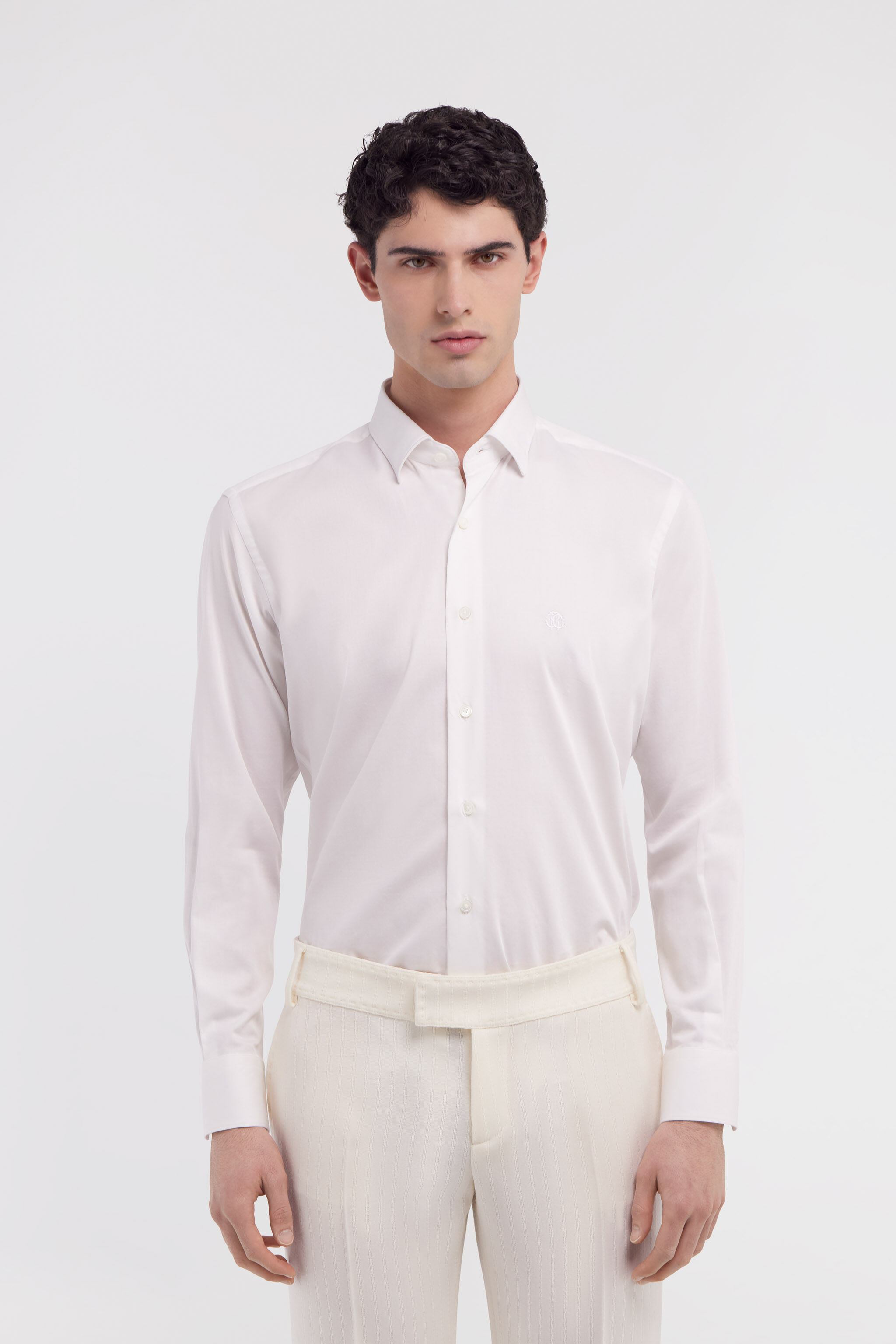 RC Shirt with Monogram RC White JST70B-CO015