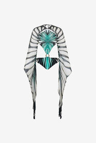 ${brand} Badeanzug Mit Ray Of Sea Print ${colorDescription} ${masterID}