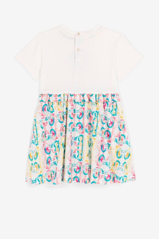 JU Colour-block monogram-print dress JU Colour-block monogram-print dress Light blue QJT141-JV025