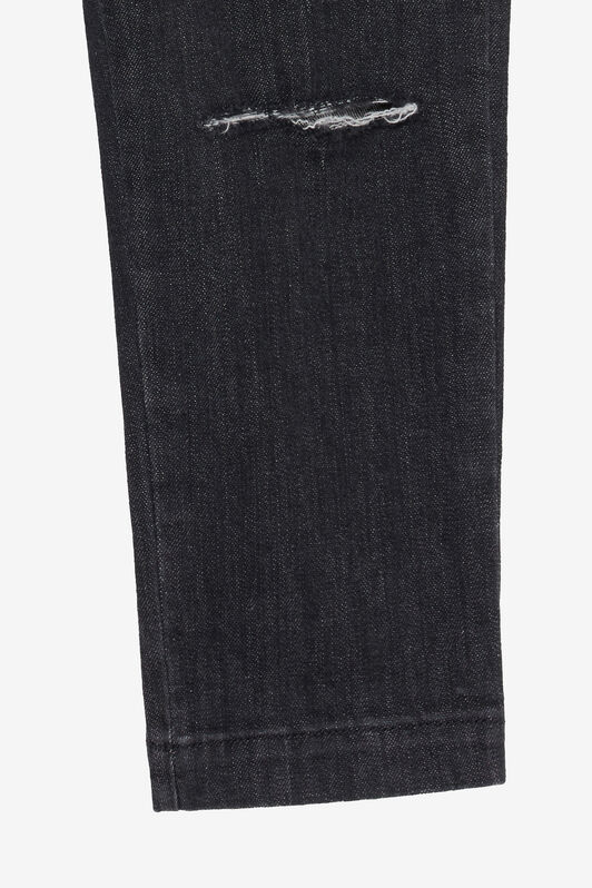 JU Schwarze Jeans mit Rissen BLACK UJJ20B-DN001