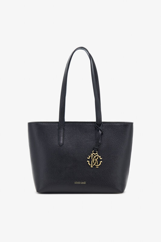 RC Leather Shopper Bag with RC Charm Black OOB00E-PZA12